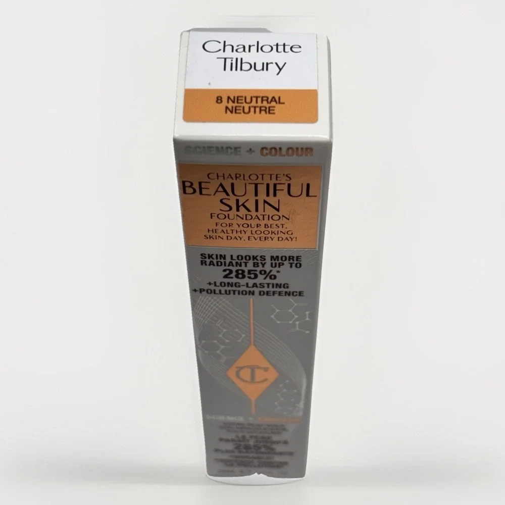 Charlotte Tilbury Beautiful Skin Foundation 8 Neutral 30ml‎ Medium Coverage Glow